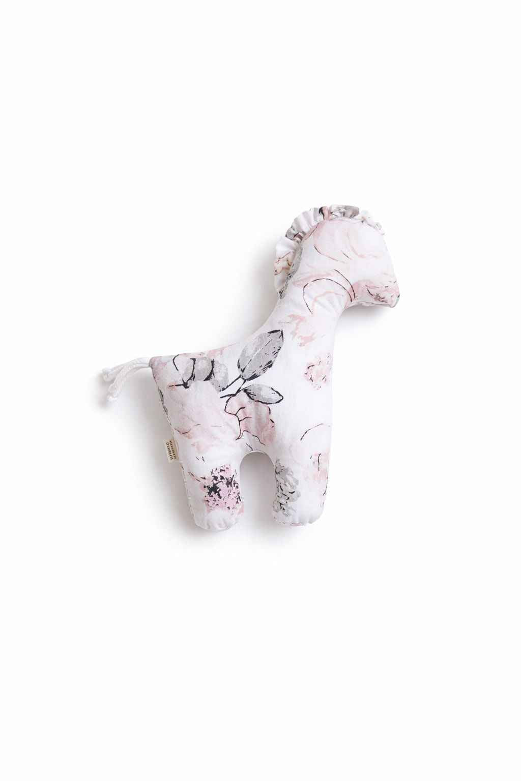 LUCKY Horse - a soft first cuddly toy - Sepia roses