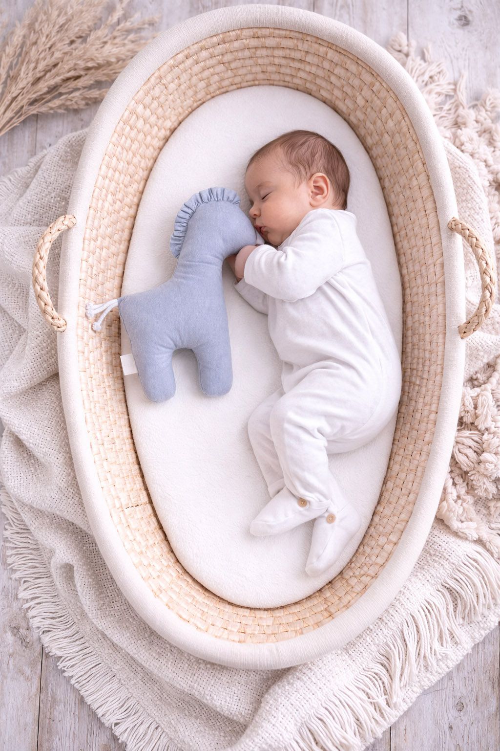 LUCKY Horse - a soft first cuddly toy - Grey