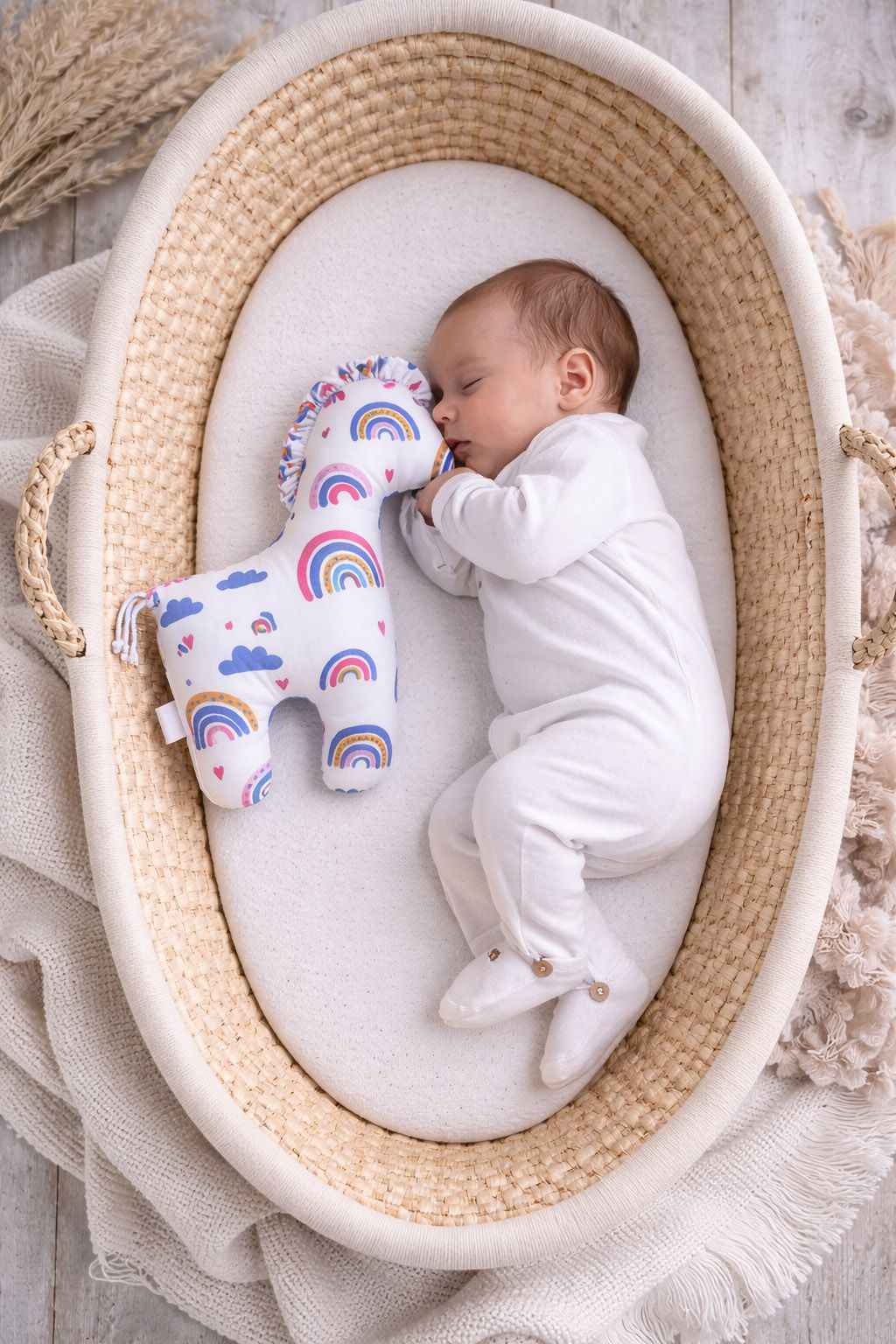 LUCKY Horse - a soft first cuddly toy - Rainbow