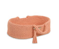 Moses basket BOHO cotton - doll carrier - peach