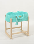 Moses basket BOHO cotton doll carrier with cradle - mint