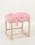 Moses basket BOHO cotton doll carrier with cradle - pink