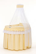 Moses Basket Wicker drape crib- Little Princess peach