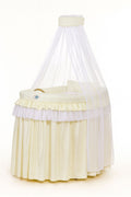Moses Basket Wicker drape crib - Little Princess cream