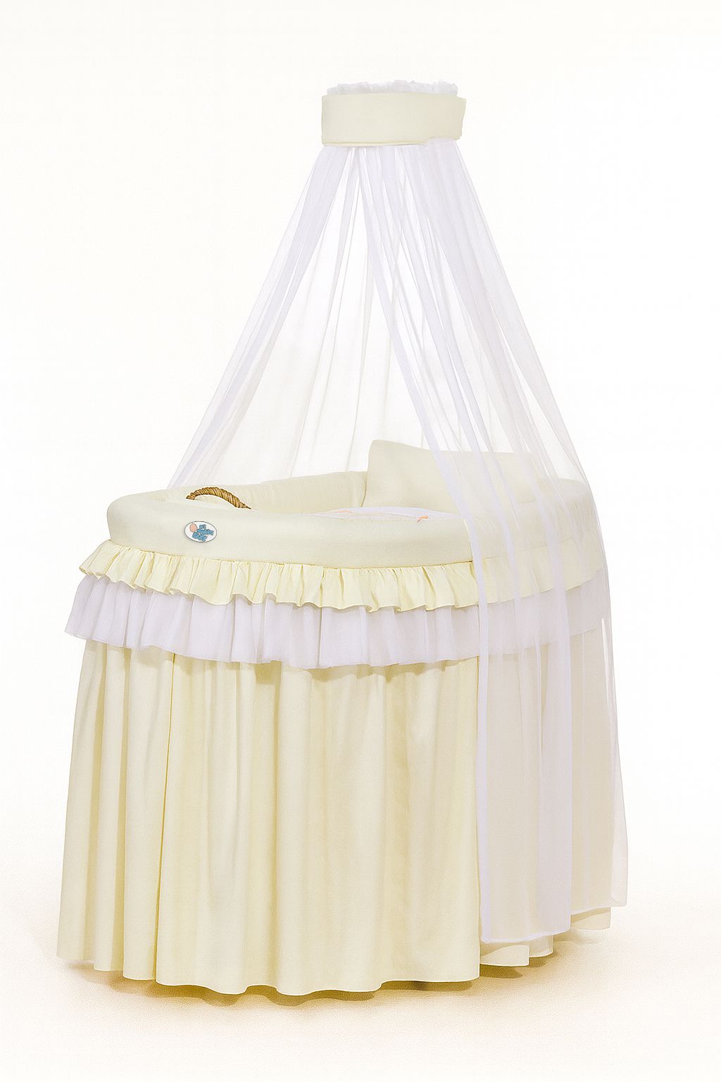 Moses Basket Wicker drape crib - Little Princess cream