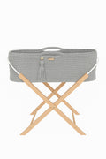Moses basket BOHO Handmade with stand - gray