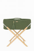 Moses basket BOHO Handmade with stand - pistachio