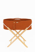 Moses basket BOHO Handmade with stand - terracotta