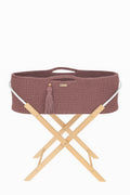Moses basket BOHO Handmade with stand - mauve