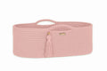 Moses basket BOHO Handmade cotton with mattress - pastel pink