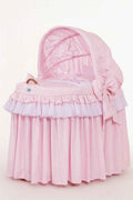 Moses Basket Wicker hood crib - Little Princess pink