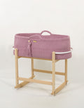 Moses basket BOHO Handmade with cradle - lavender