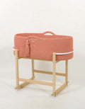 Moses basket BOHO Handmade with cradle - blush