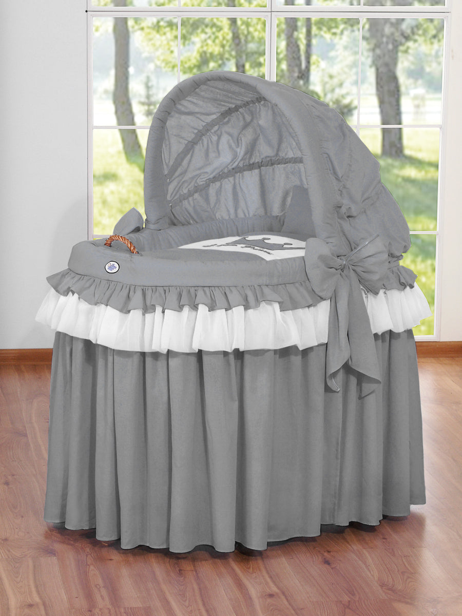 Moses Basket/Wicker hood crib- Little Prince anthracite