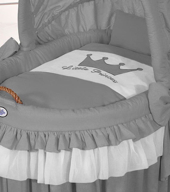 Moses Basket/Wicker hood crib- Little Prince anthracite