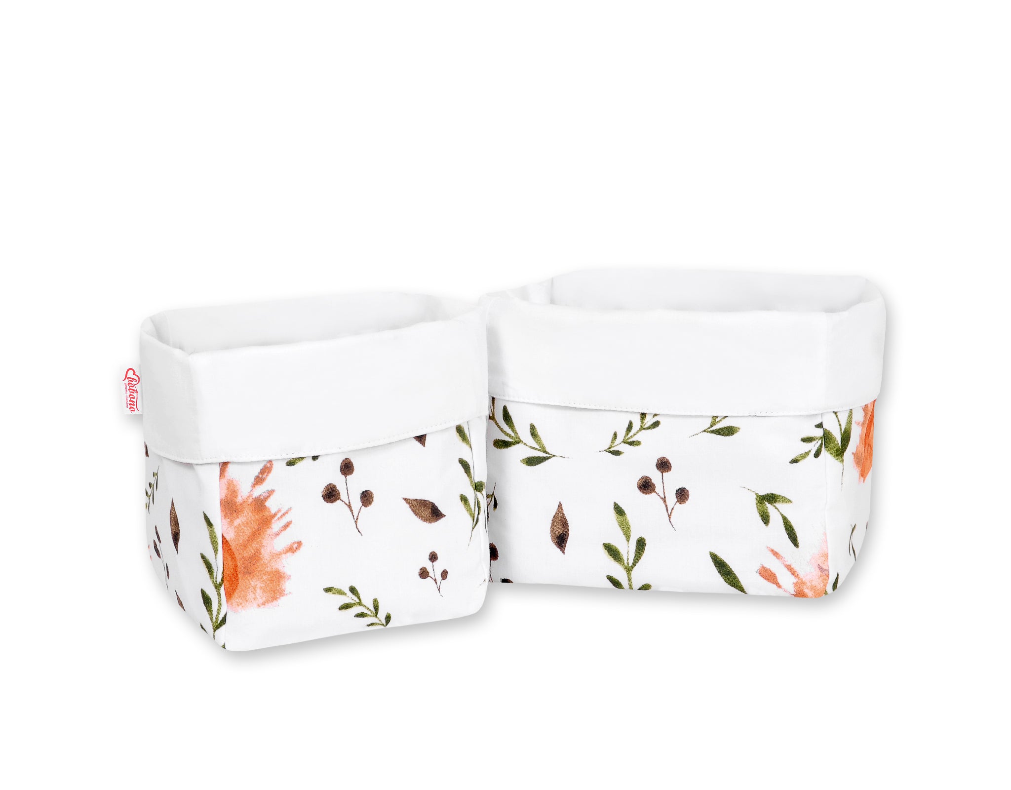 Set of 2 storage baskets - white squirrel