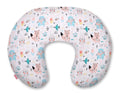 Breastfeeding Pillow Nursing Croissant Pillow, removable, Hands-Free Feeding- blue teddy bears