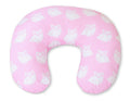 Breastfeeding Pillow Nursing Croissant Pillow, removable, Hands-Free Feeding - Owls pink