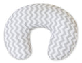Breastfeeding Pillow Nursing Croissant Pillow, removable, Hands-Free Feeding - chevron grey