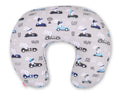 Breastfeeding Pillow Nursing Croissant Pillow, removable, Hands-Free Feeding- gray rabbits