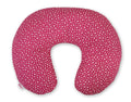 Breastfeeding Pillow Nursing Croissant Pillow, removable, Hands-Free Feeding - wine red stars