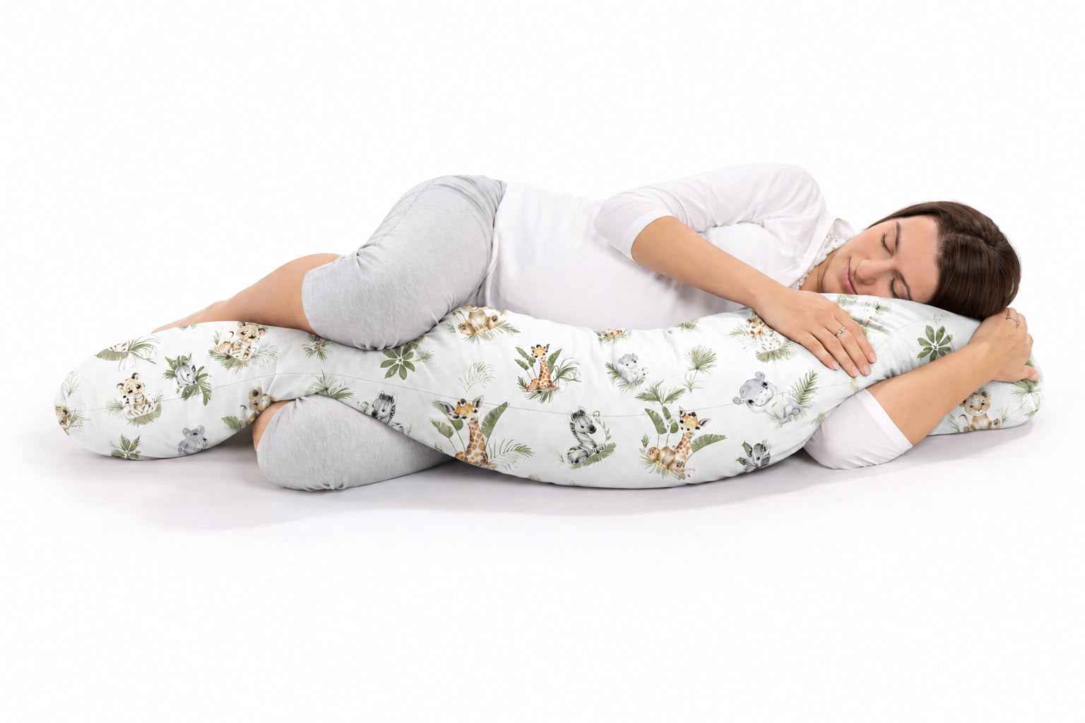 Pregnancy pillow- Longer, removable pillowcase -  Little Safari