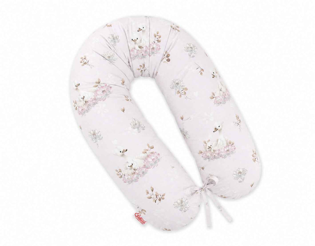 Pregnancy pillow- Longer, removable pillowcase -  Little Swans