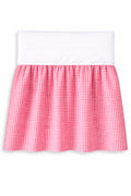 Dust Ruffle Crib - Bed Skirt - Masking flounce 120x60cm - dark pink checkered