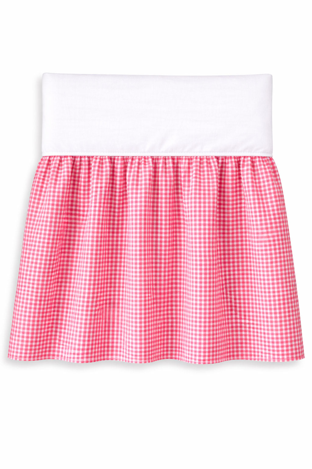 Dust Ruffle Crib - Bed Skirt - Masking flounce 120x60cm - dark pink checkered