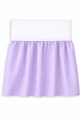 Dust Ruffle Crib - Bed Skirt - Masking flounce 120x60cm - white polka dots on lilac