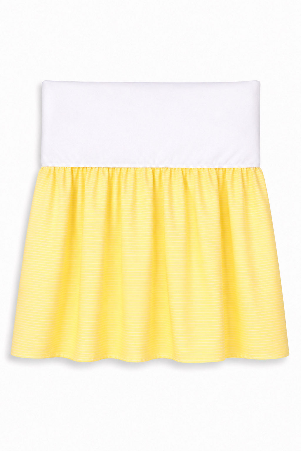 Dust Ruffle Crib - Bed Skirt - Masking flounce 120x60cm - yellow strips