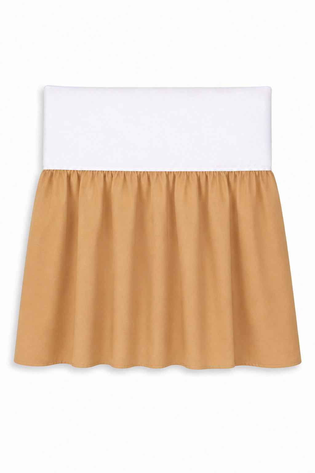 Dust Ruffle Crib - Bed Skirt - Masking flounce 120x60cm - toffee