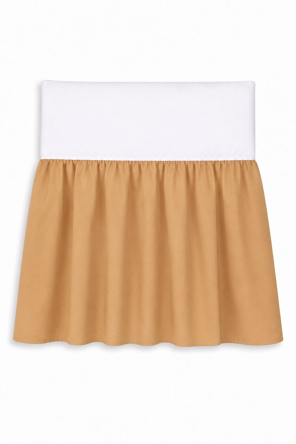 Dust Ruffle Crib - Bed Skirt - Masking flounce 120x60cm - toffee