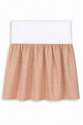 Dust Ruffle Crib - Bed Skirt - Masking flounce 120x60cm - brown checkered