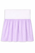 Dust Ruffle Crib - Bed Skirt - Masking flounce 120x60cm - lila checkered