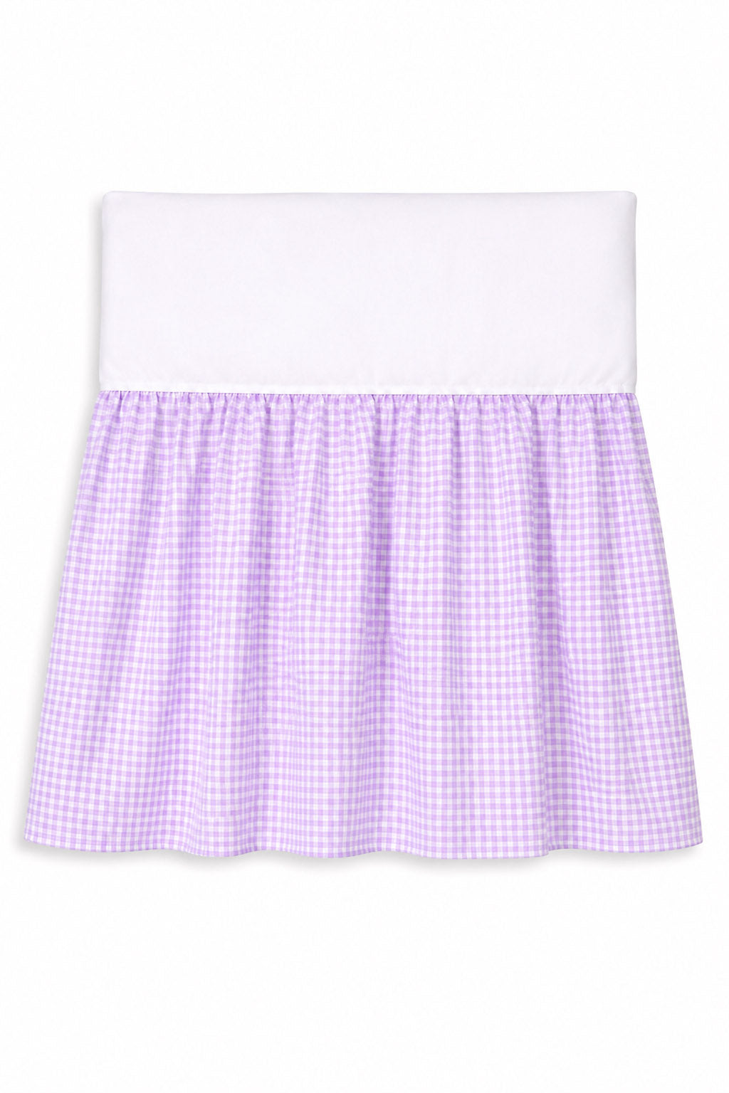 Dust Ruffle Crib - Bed Skirt - Masking flounce 120x60cm - lila checkered