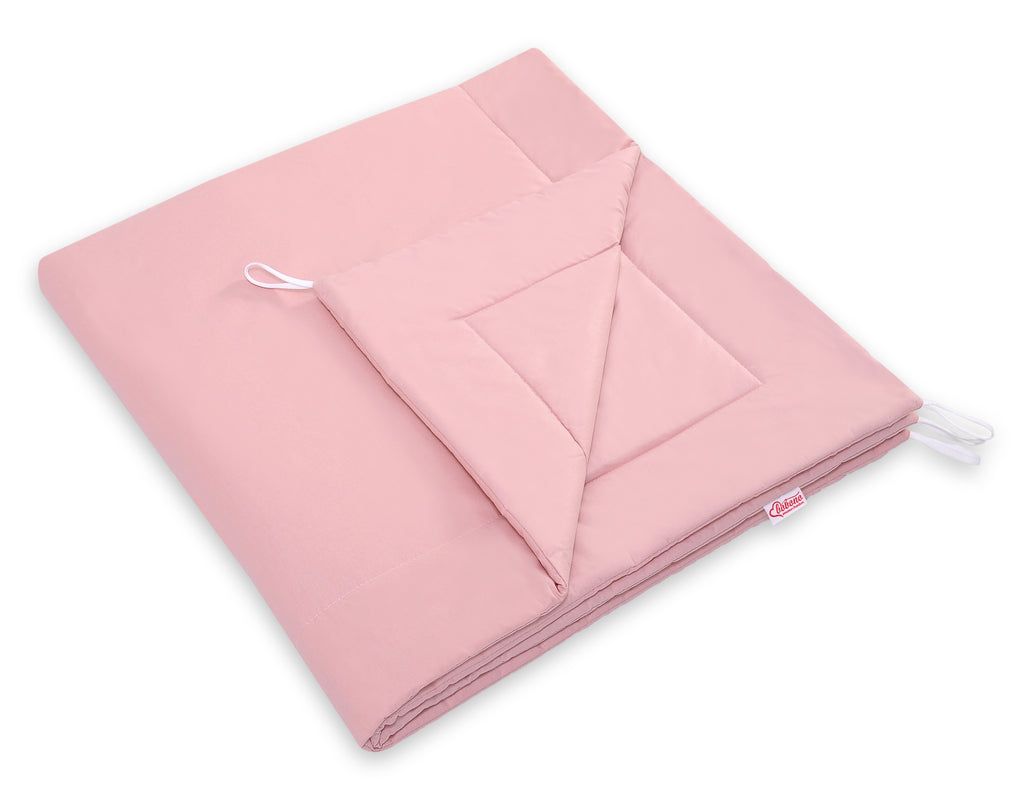 Teepee tent for kids + playmat + pillows + decorative feathers - pastel pink