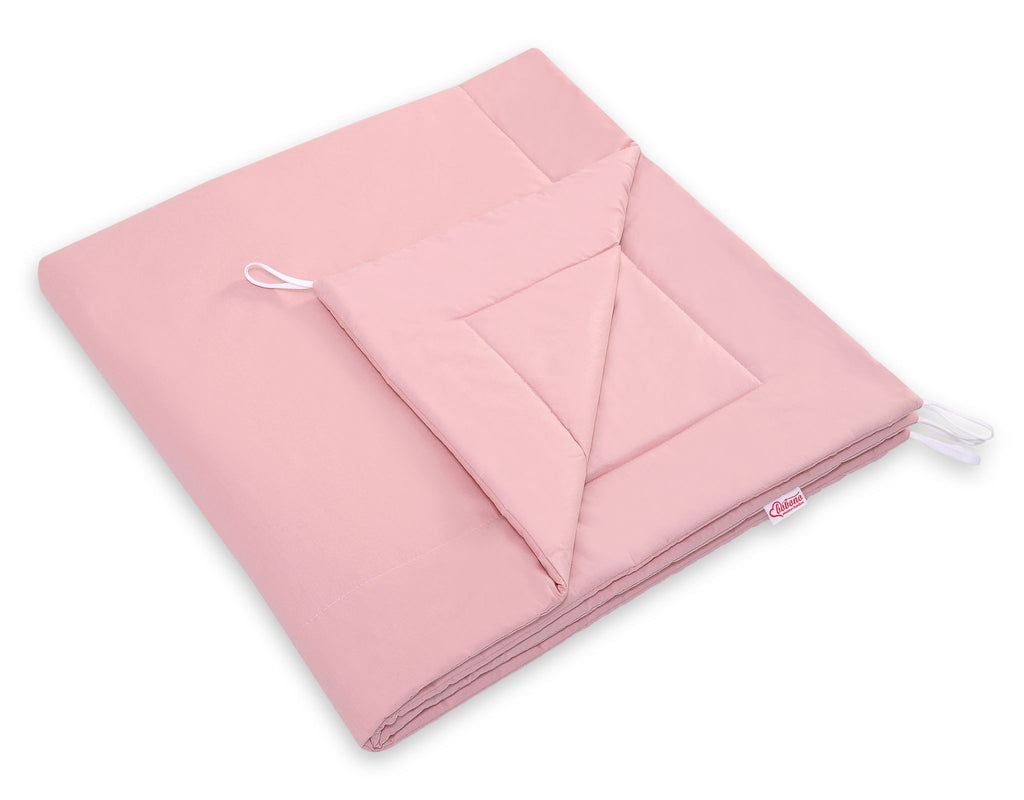 Teepee tent for kids +play mat + decorative feathers - pastel pink