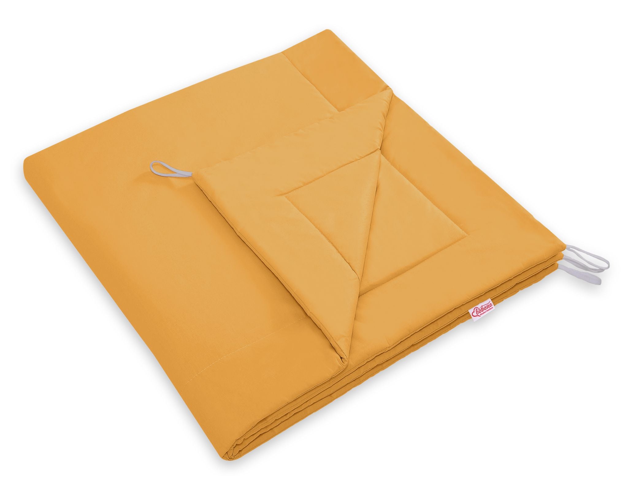 Teepee tent for kids + playmat + pillows + decorative feathers - honey yellow