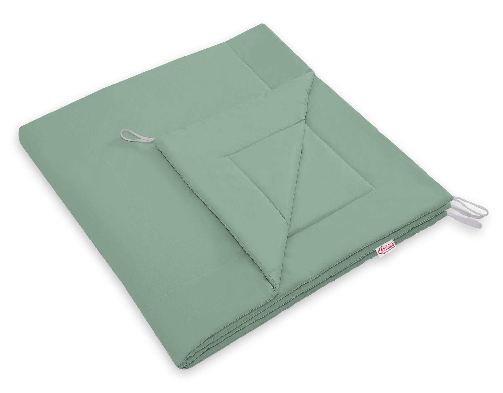 Teepee tent for kids + playmat + pillows + decorative feathers - pastel green