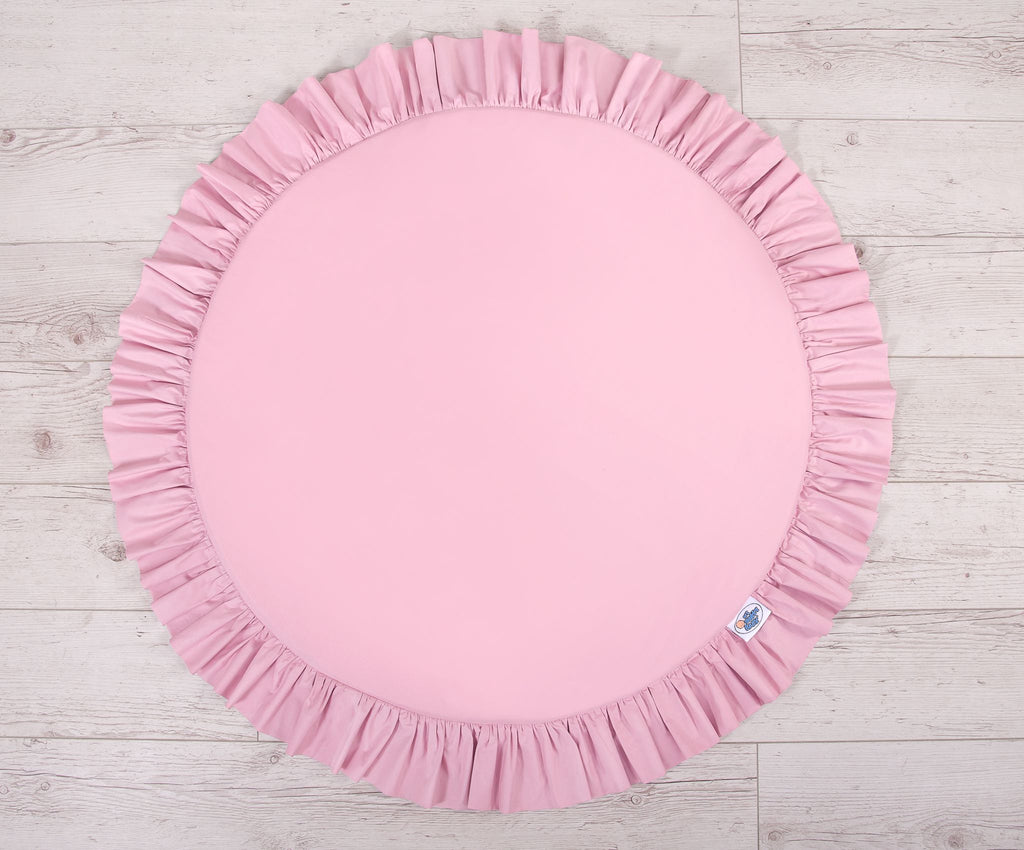Set: Hanging baldachin for children's room cotton + Floor play mat + pillows - pink