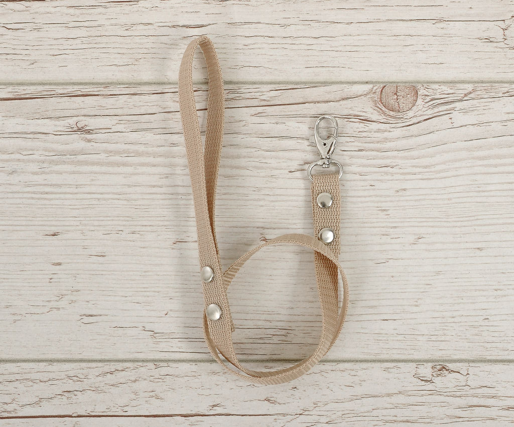 Tether for hobby horse made of webbing tape - beige