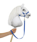 Tether for hobby horse made of webbing tape - blue
