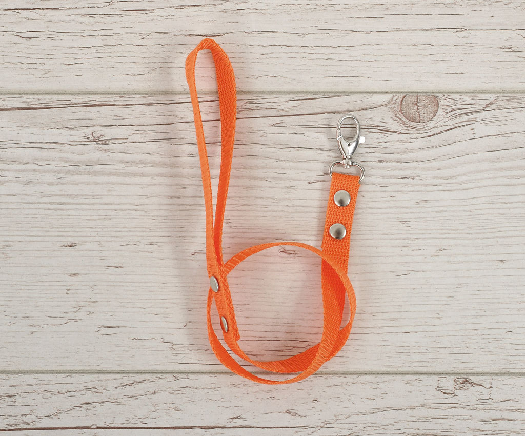 Tether for hobby horse made of webbing tape - orange