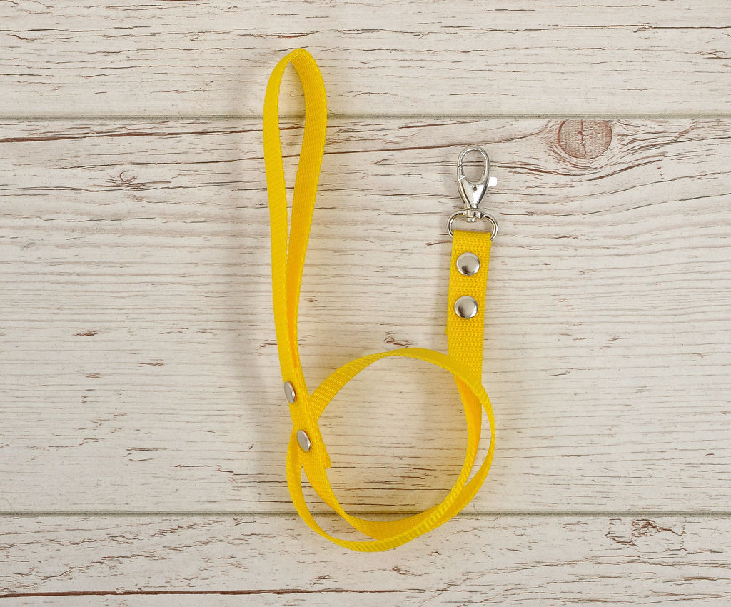 Tether for hobby horse made of webbing tape - yellow