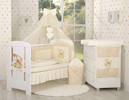 Baby nest - Bear with bow cream