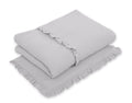 Bedding set MUSLIN 2-pcs with frill 100x135 – gray