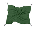 Muslin blanket for kids with tassels - forest green