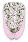 Baby nest double-sided Premium Cocoon for infants MY SWEET BABY- peony flower pink/pink