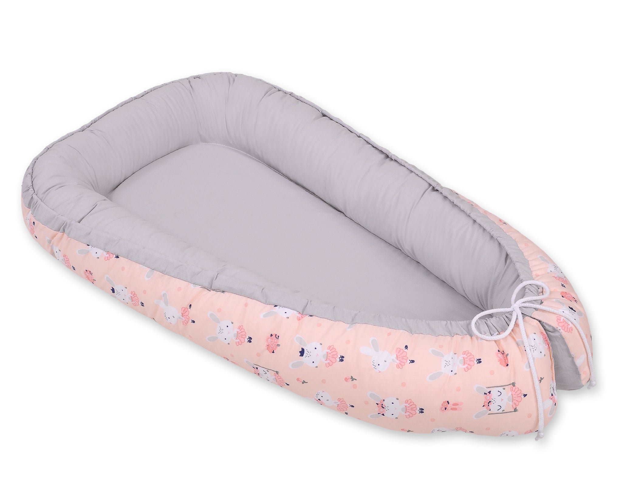 Baby nest double-sided Premium Cocoon for infants BOBONO- ballerinas pink